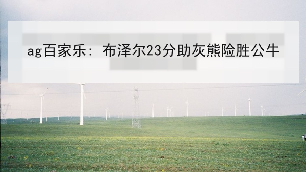 ag百家乐: 布泽尔23分助灰熊险胜公牛